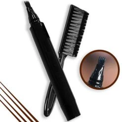 Beard Pen Beard Filler Pencil And Brush Beard Enhancer Waterproof Moustache C... (color.: Darkbrown)