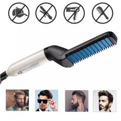 Multi-functional Electric Hair Comb Brush Beard Hair Straightener Heat Styler For ... (plug: Auplug)
