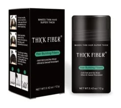 Thick Fiber Hair Building Fibers - Black (Travelsize - 12g)