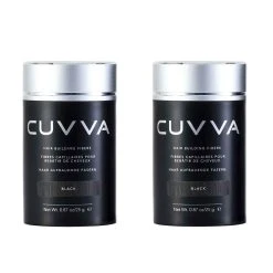 CUVVA Hair Fibers For Hair Loss & Balding Hair - 2 X 25g - Black