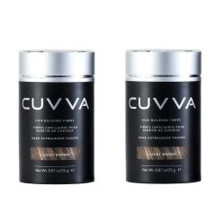 CUVVA Hair Fibers For Hair Loss & Balding Hair - 2 X 25g - Dark Brown