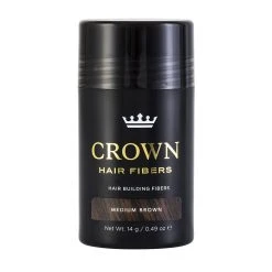 CROWN Hair Fibers Hair Loss Concealer 14g 40 Day Supply - Medium Brown