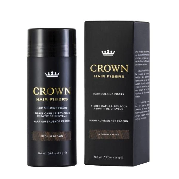 CROWN Hair Fibers Hair Loss Concealer 25g 75 Day Supply - Medium Brown CROWN Hair Fibers Hair Loss Concealer 25g 75 Day Supply - Medium Brown -CROWN SHOP CRO2503