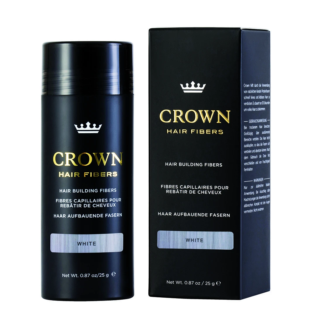 CROWN Hair Fibers Hair Loss Concealer 25g 75 Day Supply - White CROWN Hair Fibers Hair Loss Concealer 25g 75 Day Supply - White -CROWN SHOP CRO2510