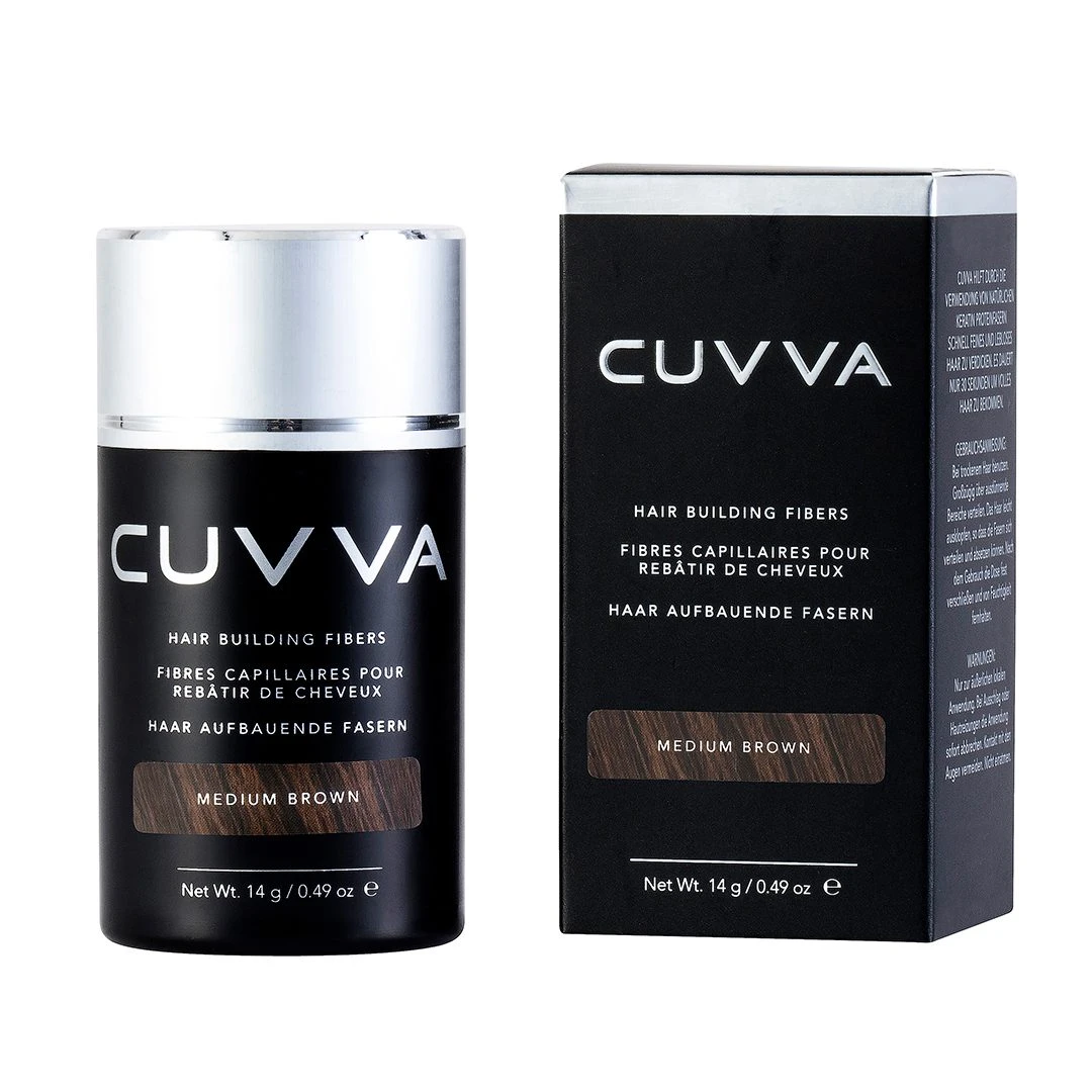 CUVVA Hair Fibers Hair Loss & Thinning Hair Concealer - 14g - Medium Brown CUVVA Hair Fibers Hair Loss & Thinning Hair Concealer - 14g - Medium Brown -CROWN SHOP CUV1403