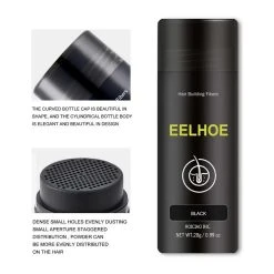 Thick Fiber Hair Building Fibers For Thinning And Fine Hair - Black -CROWN SHOP Thick Fiber Hair Building Fibers For Thinning And Fine Hair 1