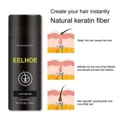 Thick Fiber Hair Building Fibers For Thinning And Fine Hair - Black -CROWN SHOP Thick Fiber Hair Building Fibers For Thinning And Fine Hair 3