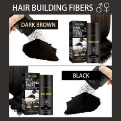 Thick Fiber Hair Building Fibers For Thinning And Fine Hair - Black -CROWN SHOP Thick Fiber Hair Building Fibers For Thinning And Fine Hair 4