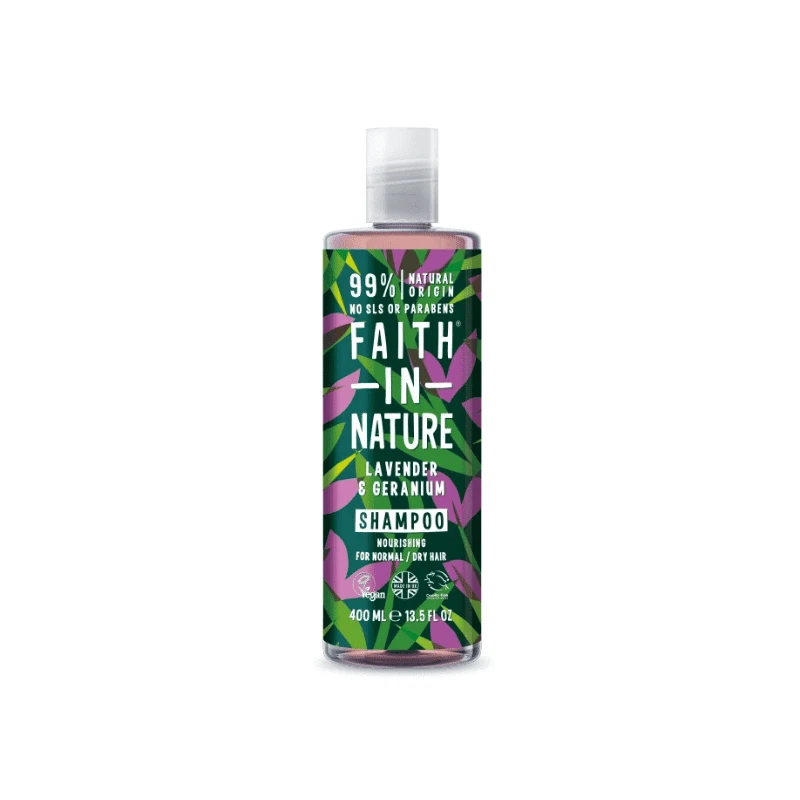 Faith In Nature Lavender & Geranium Shampoo Faith In Nature Lavender & Geranium Shampoo -CROWN SHOP www.anadea.co .za Faith In Nature Lavender Geranium Shampoo 400ml